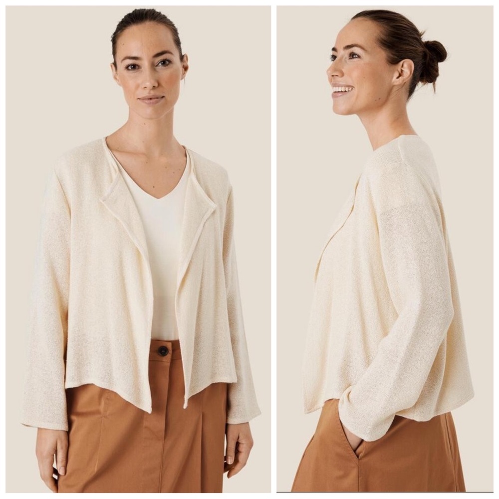 •MASAI• Majulitta Whitecap Lightweight Boucle Woven Jacket Cardigan Size‎ M